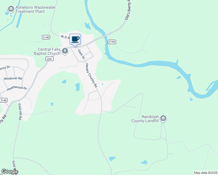 map of restaurants, bars, coffee shops, grocery stores, and more near 1158 Barkwood Road in Randleman