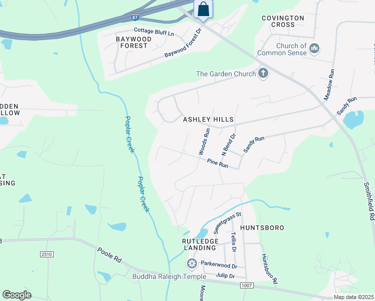 map of restaurants, bars, coffee shops, grocery stores, and more near 100 Dwelling Place in Knightdale