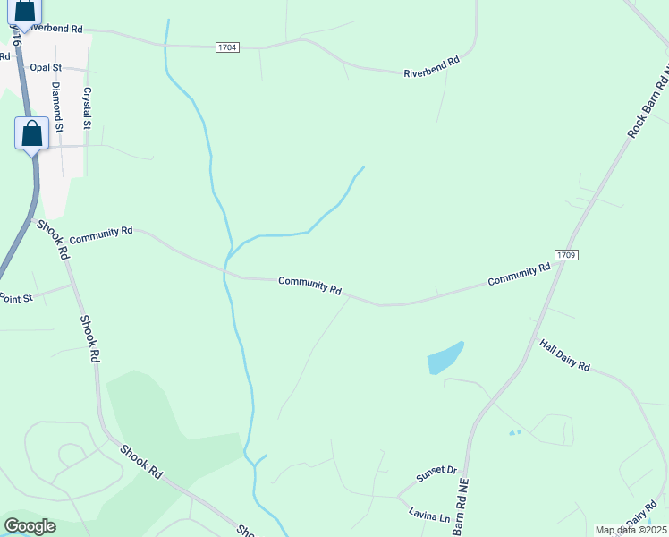 map of restaurants, bars, coffee shops, grocery stores, and more near 2940 Community Road in Claremont