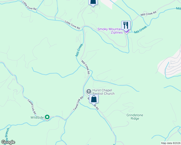 map of restaurants, bars, coffee shops, grocery stores, and more near 4267 Dellinger Hollow Road in Sevierville