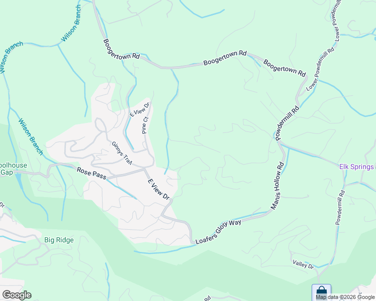 map of restaurants, bars, coffee shops, grocery stores, and more near 4224 South Boogertown Road in Sevierville