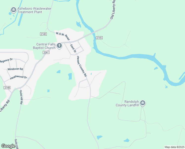 map of restaurants, bars, coffee shops, grocery stores, and more near 1143 Barkwood Road in Randleman