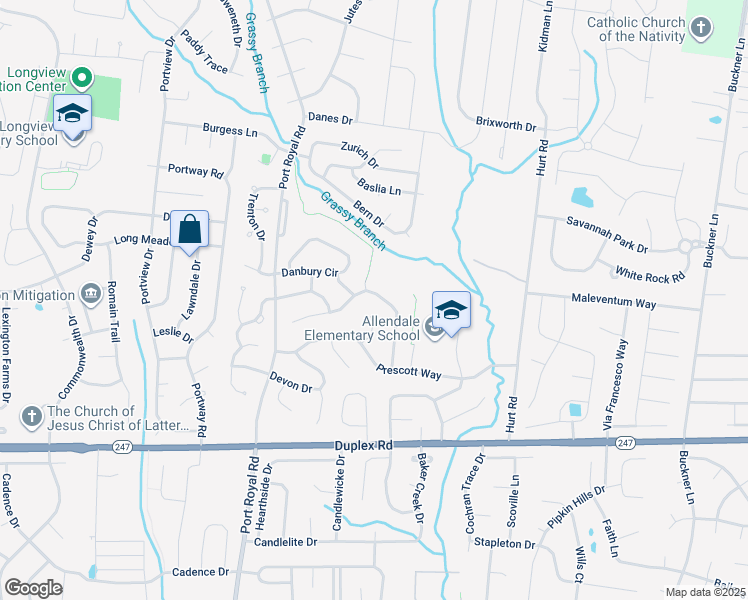 map of restaurants, bars, coffee shops, grocery stores, and more near 2251 Hayward Lane in Spring Hill