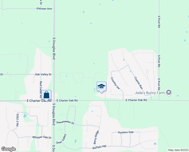 map of restaurants, bars, coffee shops, grocery stores, and more near 11668 Cedar Street in Guthrie