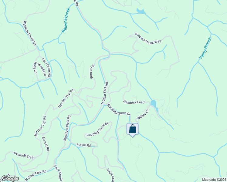 map of restaurants, bars, coffee shops, grocery stores, and more near 3025 North Clear Fork Road in Pigeon Forge