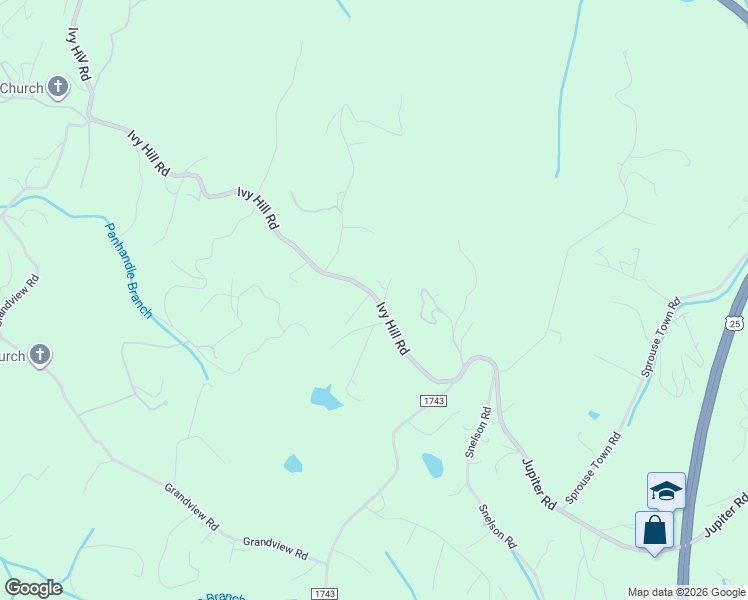 map of restaurants, bars, coffee shops, grocery stores, and more near 55 Silverbell Drive in Marshall