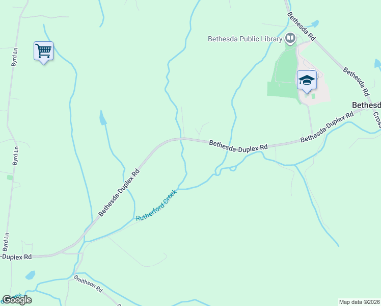 map of restaurants, bars, coffee shops, grocery stores, and more near 4905 Bethesda-Duplex Road in College Grove