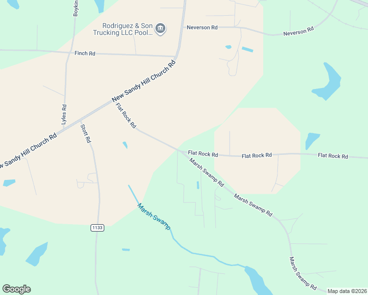 map of restaurants, bars, coffee shops, grocery stores, and more near 7500 Flat Rock Road in Sims