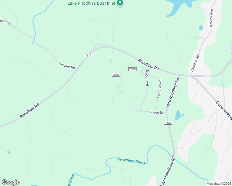 map of restaurants, bars, coffee shops, grocery stores, and more near 8302 Ridge Drive in Connelly Springs