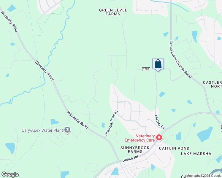 map of restaurants, bars, coffee shops, grocery stores, and more near 558 White Oak Pond Road in Apex