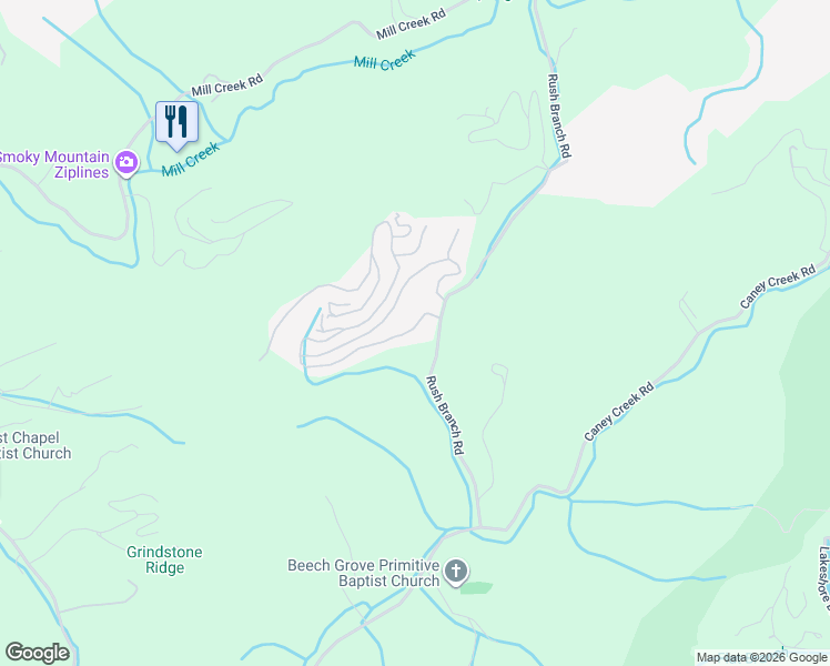 map of restaurants, bars, coffee shops, grocery stores, and more near 4306 Forest Vista Way in Pigeon Forge