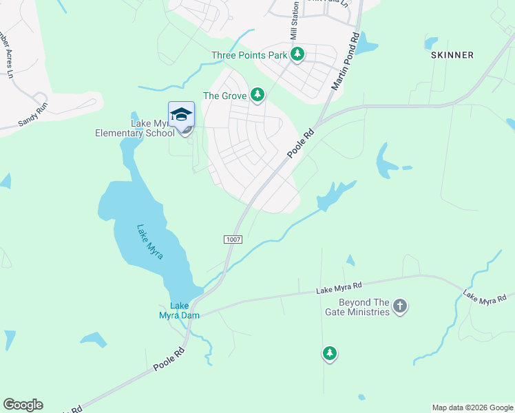 map of restaurants, bars, coffee shops, grocery stores, and more near 856 Still Willow Lane in Wendell