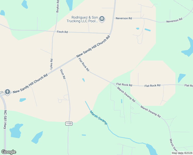 map of restaurants, bars, coffee shops, grocery stores, and more near 7535 Flat Rock Road in Sims