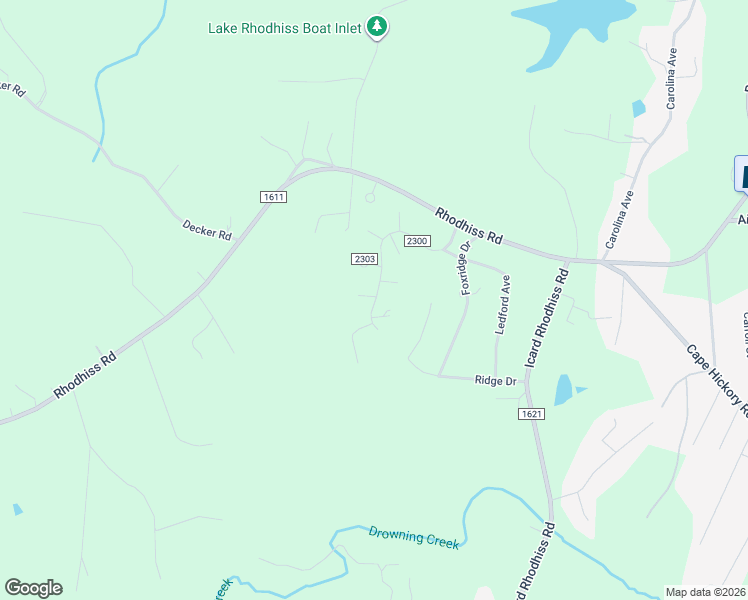 map of restaurants, bars, coffee shops, grocery stores, and more near 8302 Ridge Drive in Connelly Springs