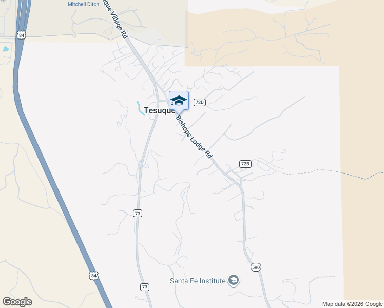 map of restaurants, bars, coffee shops, grocery stores, and more near 7 Paseo La Vida in Santa Fe