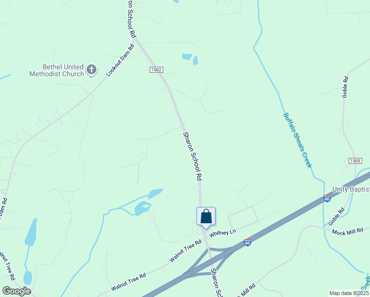 map of restaurants, bars, coffee shops, grocery stores, and more near 667 Sharon School Road in Statesville