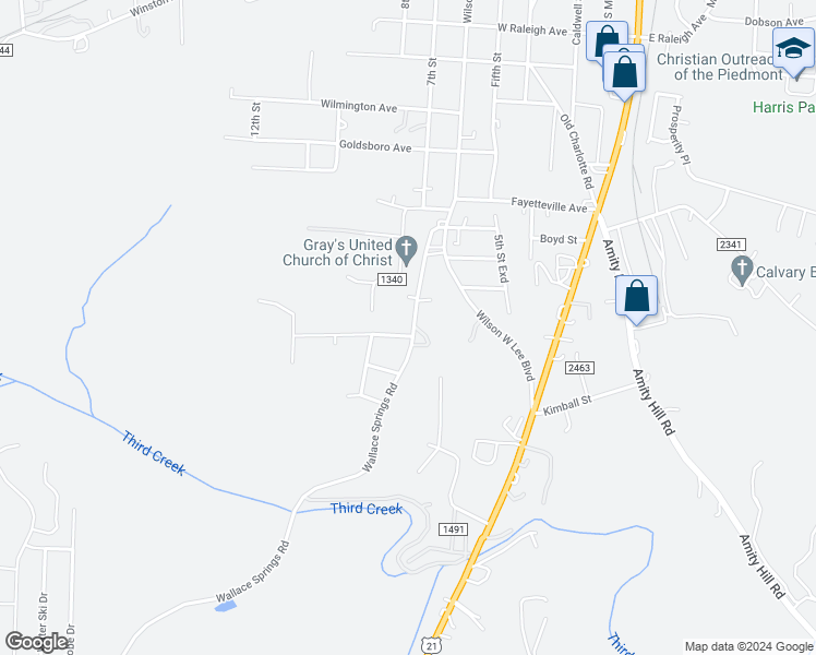 map of restaurants, bars, coffee shops, grocery stores, and more near 162 Wallace Springs Road in Statesville