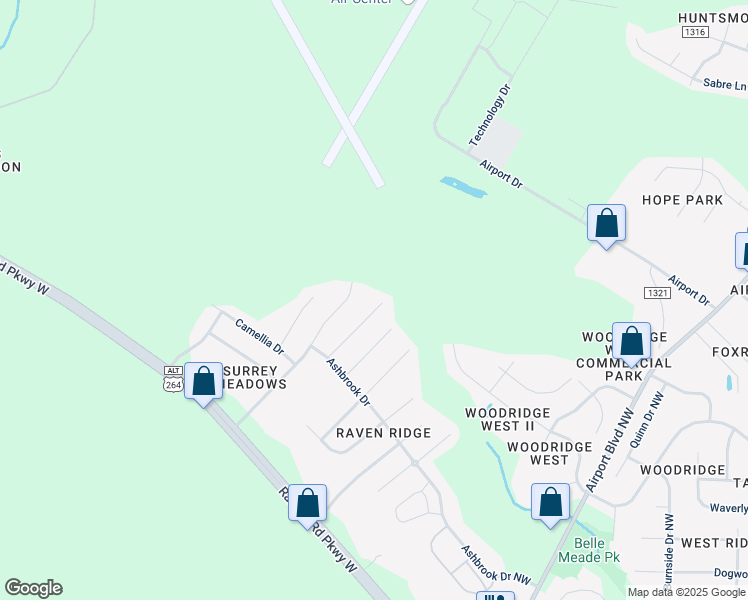 map of restaurants, bars, coffee shops, grocery stores, and more near 4231 Snapdragon Drive Northwest in Wilson