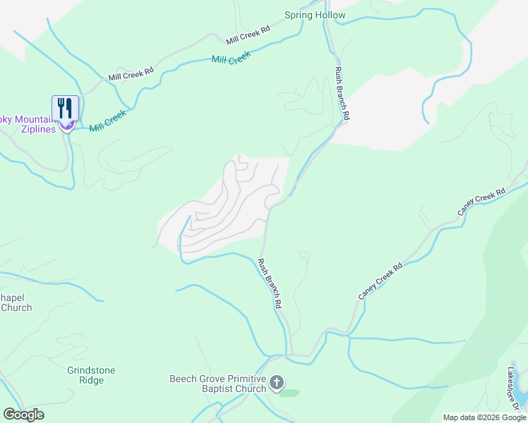 map of restaurants, bars, coffee shops, grocery stores, and more near 4306 Forest Vista Way in Pigeon Forge