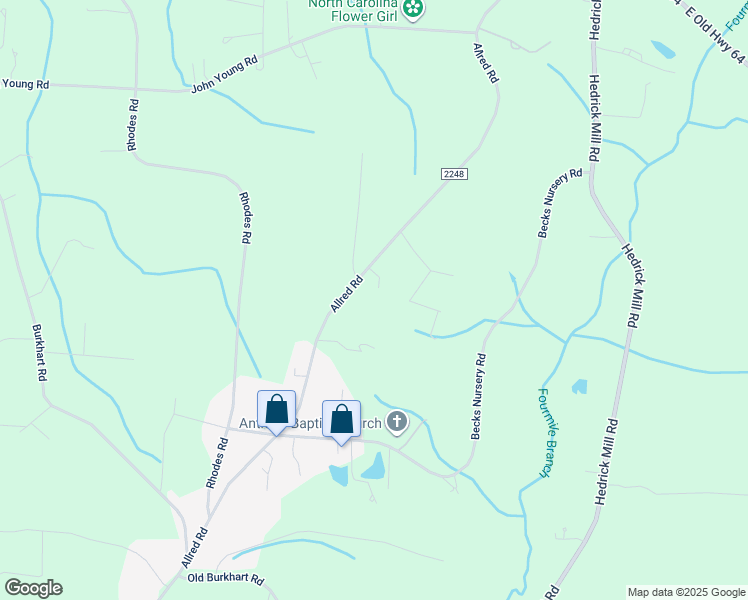 map of restaurants, bars, coffee shops, grocery stores, and more near 2690 Allred Road in Lexington