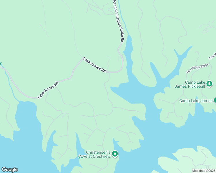 map of restaurants, bars, coffee shops, grocery stores, and more near 9504-9518 Lake James Road in Nebo