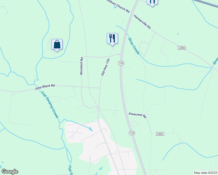 map of restaurants, bars, coffee shops, grocery stores, and more near 481 Old Nc Highway 109 in Lexington
