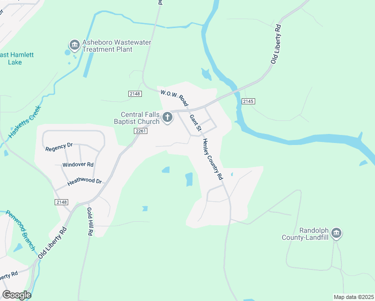 map of restaurants, bars, coffee shops, grocery stores, and more near 1404 Pennsylvania Avenue in Asheboro