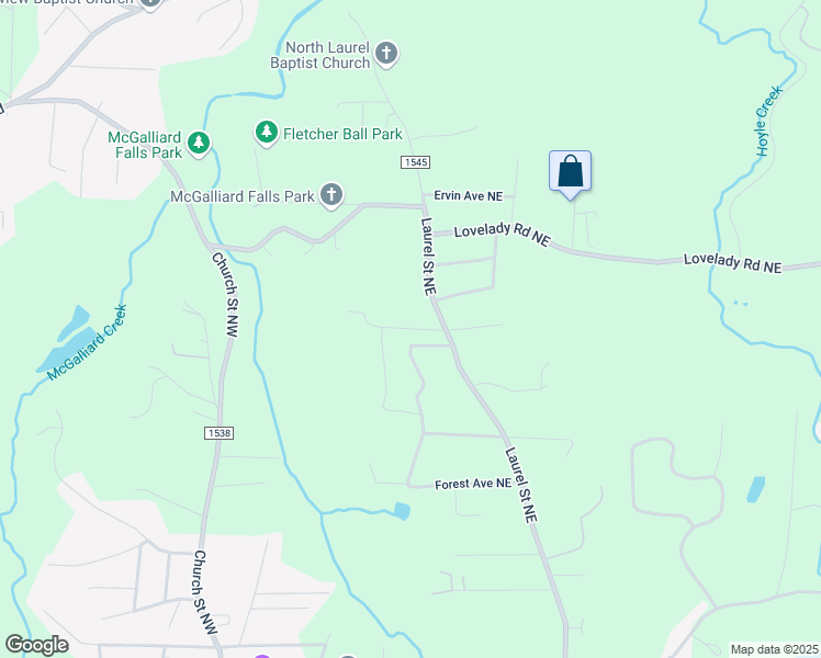 map of restaurants, bars, coffee shops, grocery stores, and more near 4950 Villar Lane Northeast in Valdese