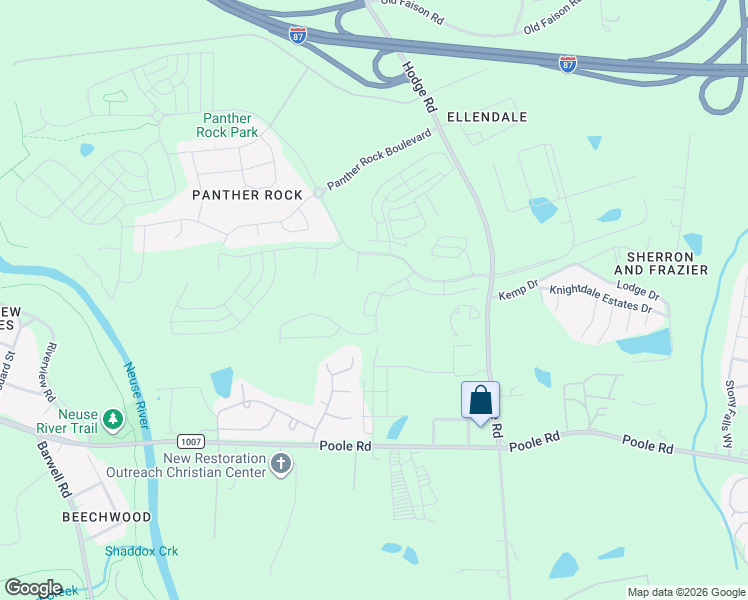 map of restaurants, bars, coffee shops, grocery stores, and more near 1018 Hardin Hill Lane in Knightdale