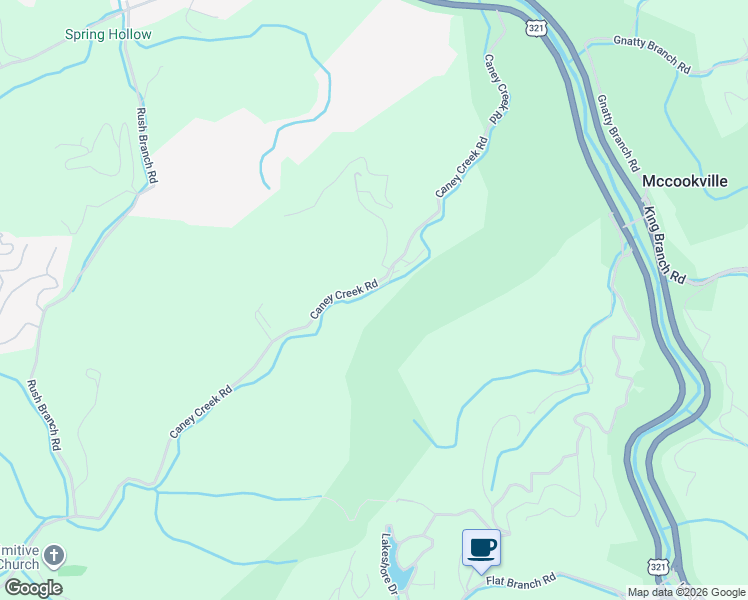 map of restaurants, bars, coffee shops, grocery stores, and more near 347 Caney Creek Road in Pigeon Forge