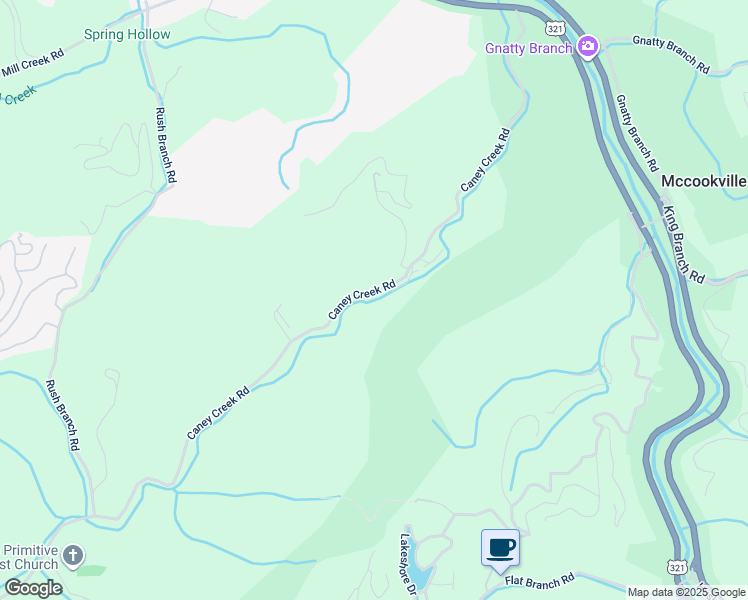 map of restaurants, bars, coffee shops, grocery stores, and more near 361 Caney Creek Road in Pigeon Forge