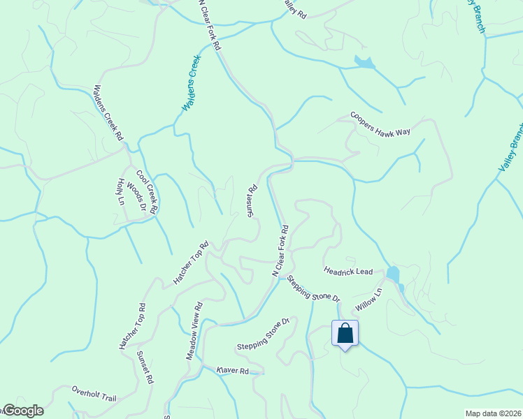 map of restaurants, bars, coffee shops, grocery stores, and more near 2420 Sunset Road in Sevierville