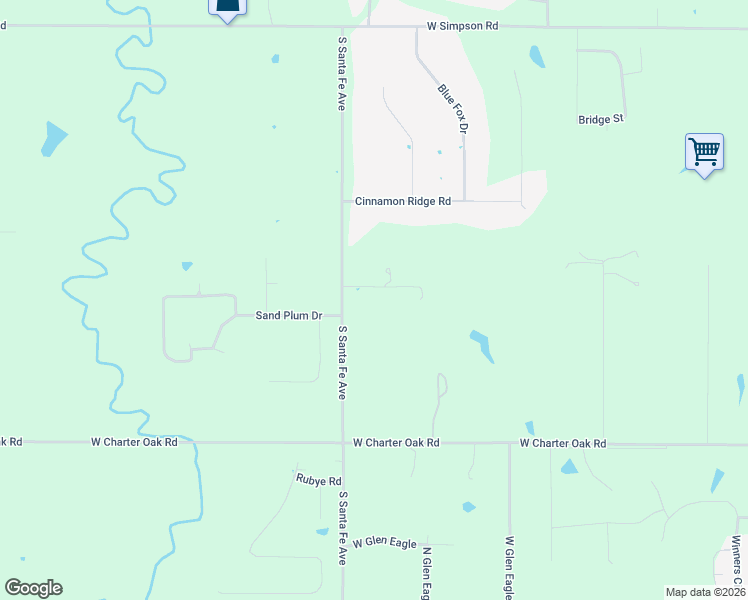 map of restaurants, bars, coffee shops, grocery stores, and more near 2124 Copeland Way in Edmond
