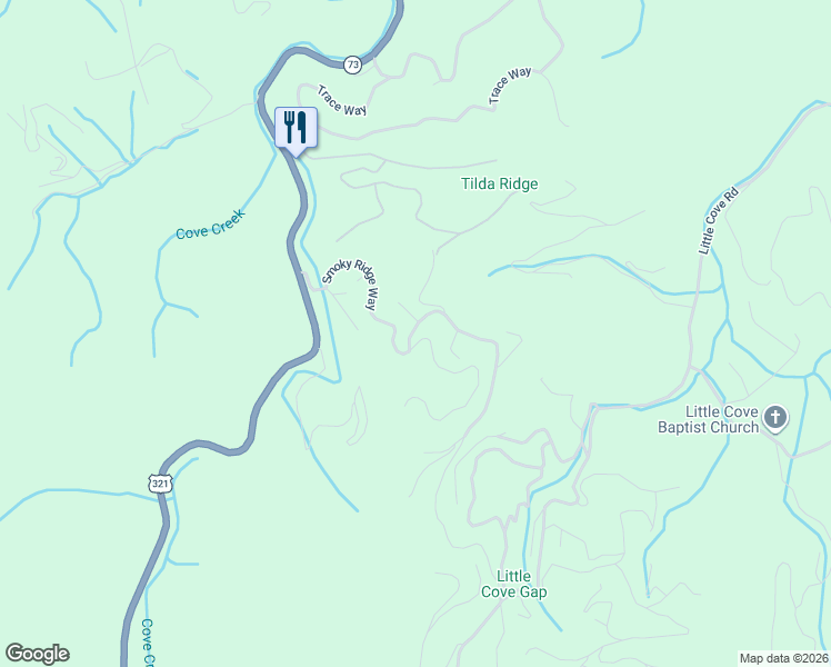 map of restaurants, bars, coffee shops, grocery stores, and more near 3123 Smoky Ridge Way in Sevierville