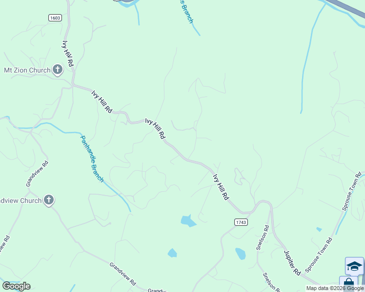 map of restaurants, bars, coffee shops, grocery stores, and more near 1645 Ivy Hill Road in Marshall