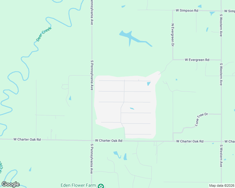 map of restaurants, bars, coffee shops, grocery stores, and more near 4754 Crestmere Lane in Edmond
