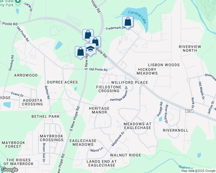 map of restaurants, bars, coffee shops, grocery stores, and more near 1310 Canyon Rock Court in Raleigh