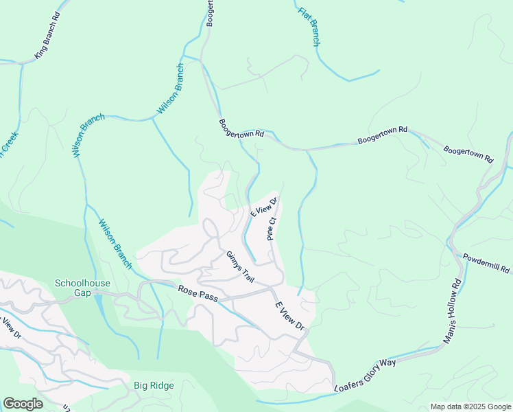 map of restaurants, bars, coffee shops, grocery stores, and more near 2475 East View Drive in Sevierville