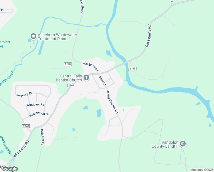 map of restaurants, bars, coffee shops, grocery stores, and more near 1429 Pennsylvania Avenue in Asheboro