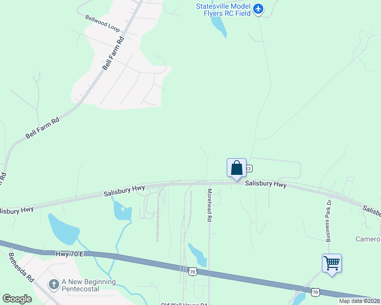 map of restaurants, bars, coffee shops, grocery stores, and more near 125 Long Meadow Drive in Statesville