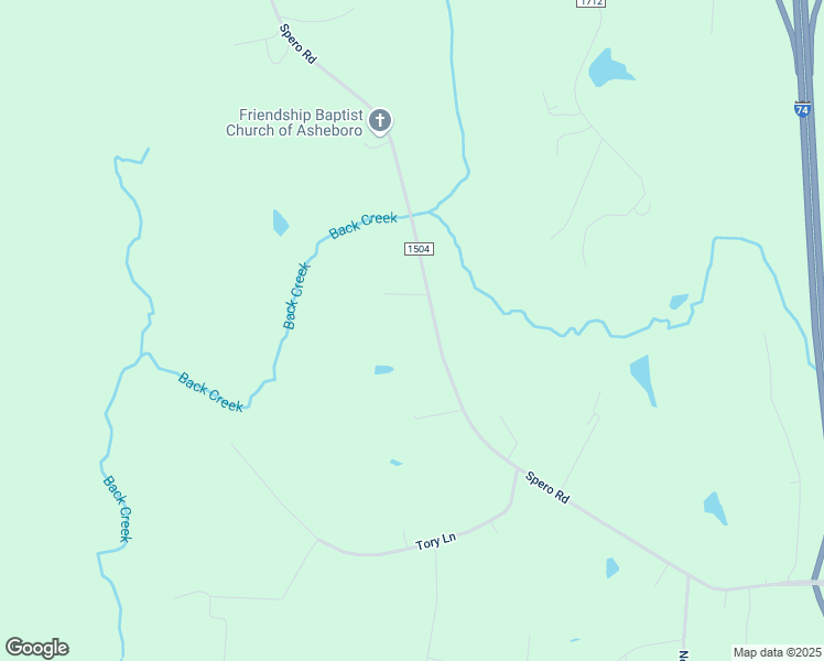 map of restaurants, bars, coffee shops, grocery stores, and more near 2013 Spero Road in Asheboro