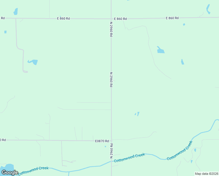 map of restaurants, bars, coffee shops, grocery stores, and more near 28497 North 2960 Road in Cashion