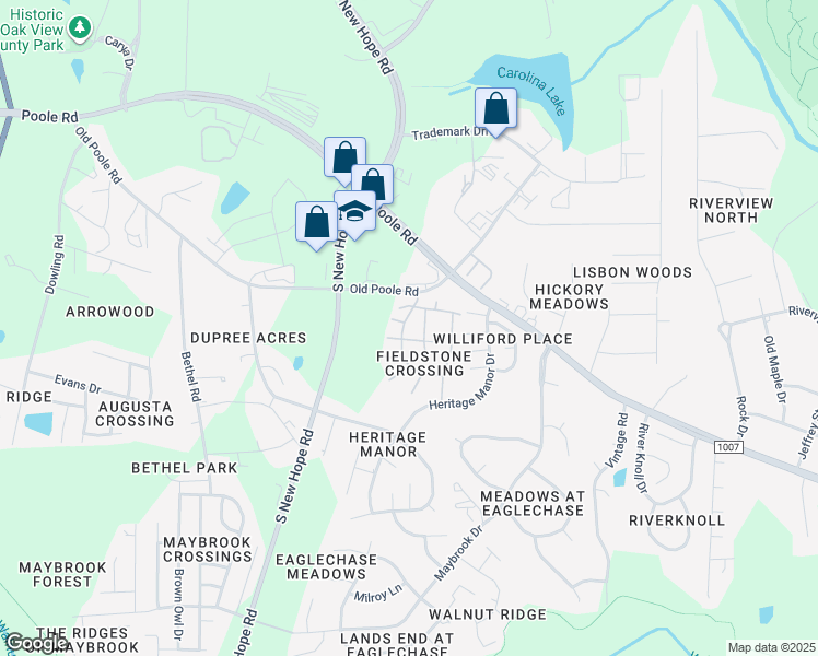 map of restaurants, bars, coffee shops, grocery stores, and more near 1233 Stone Manor Drive in Raleigh