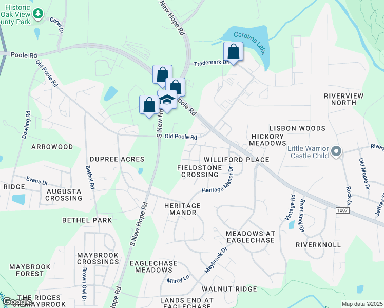 map of restaurants, bars, coffee shops, grocery stores, and more near 1233 Stone Manor Drive in Raleigh