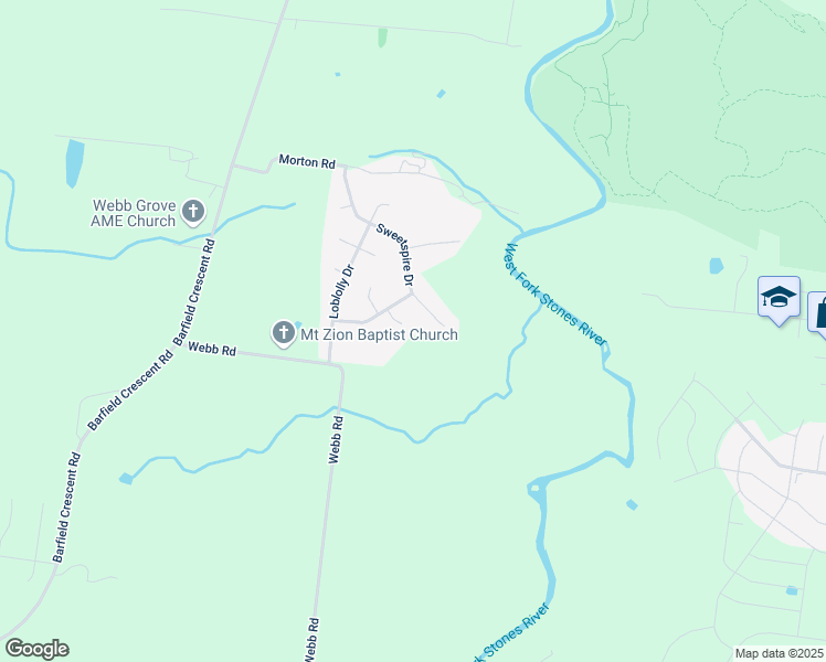 map of restaurants, bars, coffee shops, grocery stores, and more near 101 Hyacinth Court in Murfreesboro