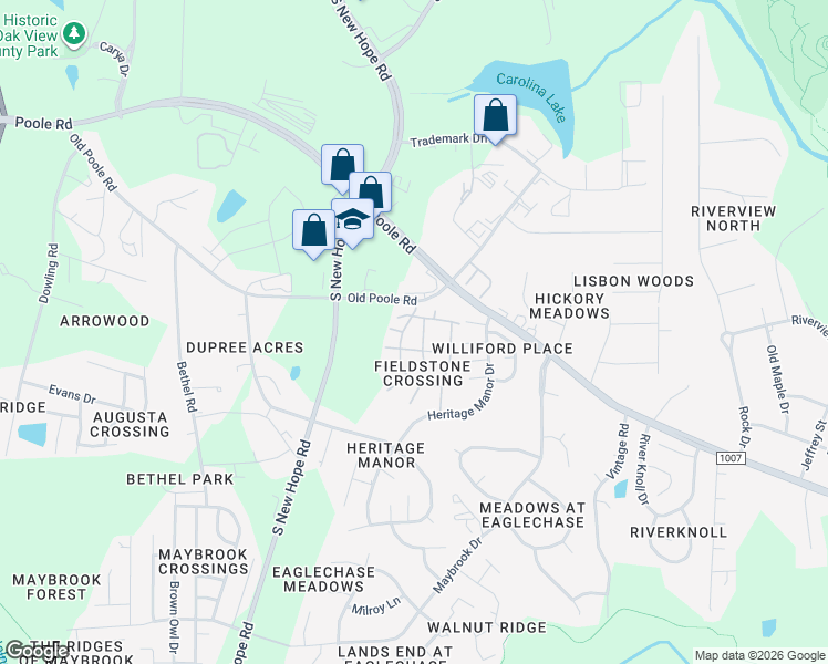map of restaurants, bars, coffee shops, grocery stores, and more near 1211 Canyon Rock Court in Raleigh