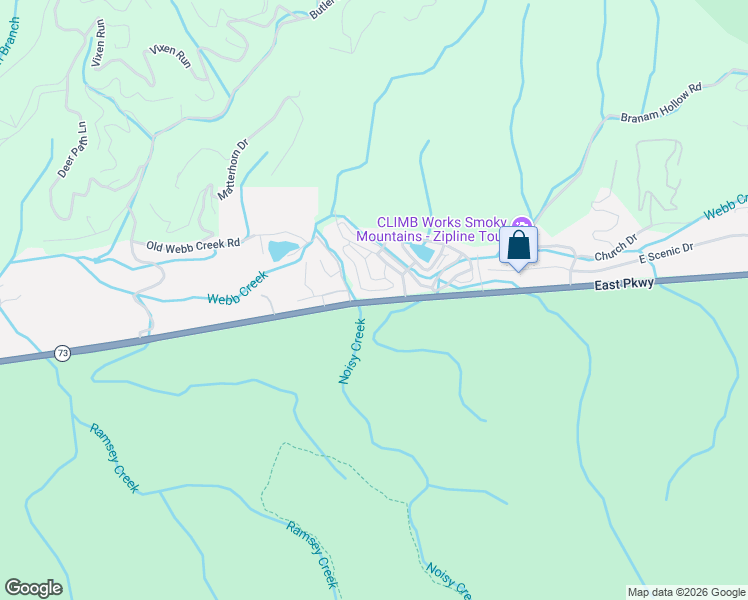 map of restaurants, bars, coffee shops, grocery stores, and more near Highway 321 in Gatlinburg