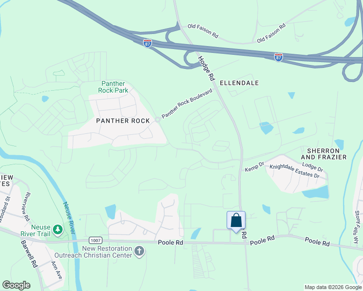 map of restaurants, bars, coffee shops, grocery stores, and more near 137 Towler Road in Knightdale