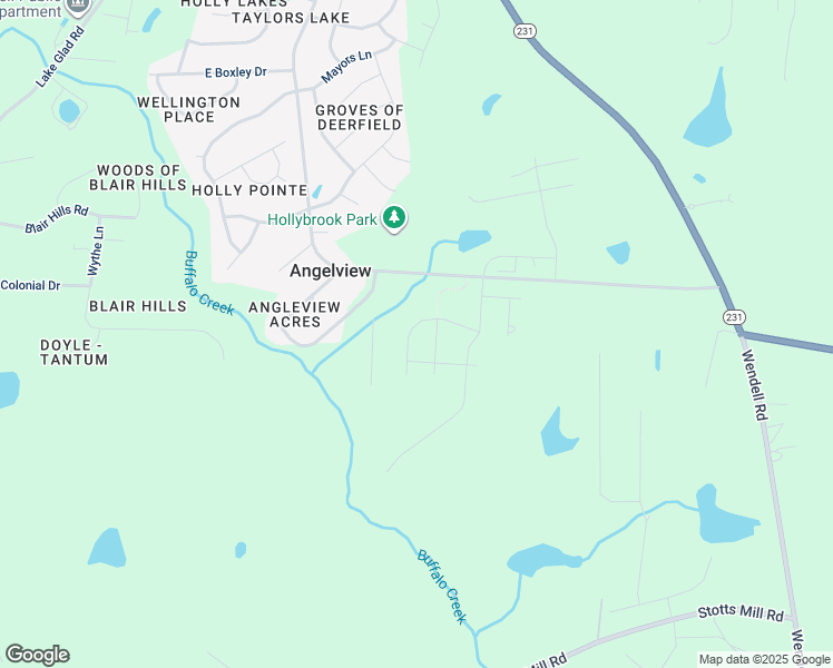 map of restaurants, bars, coffee shops, grocery stores, and more near 428 Lavatera Drive in Wendell