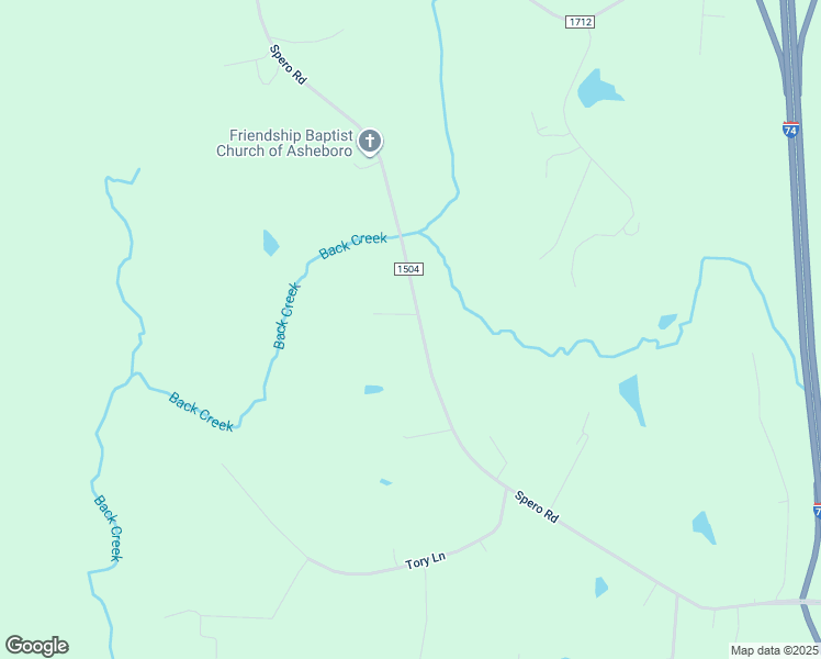 map of restaurants, bars, coffee shops, grocery stores, and more near 2013 Spero Road in Asheboro